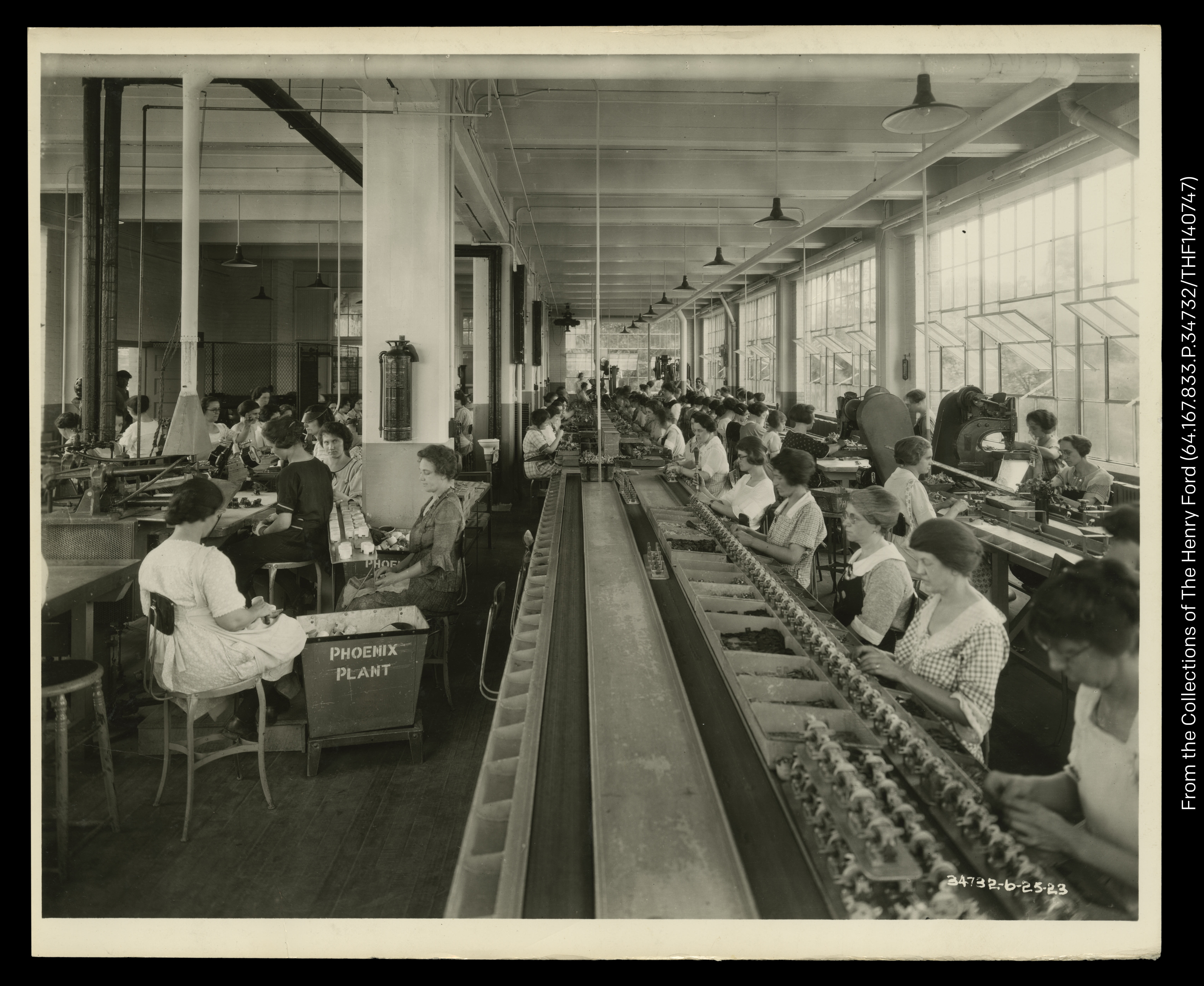 Historic photo showing machinery or production